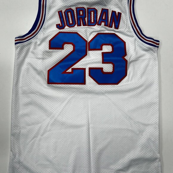 Michael Jordan Tune Squad Space Jam Toon Jersey Mens Small White Basketball #23 - Picture 5 of 8